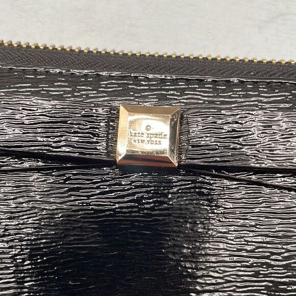 Kate Spade Wallet Large Black Zip Clossure Multi Compartment Leather Lined‎ - Picture 7 of 9